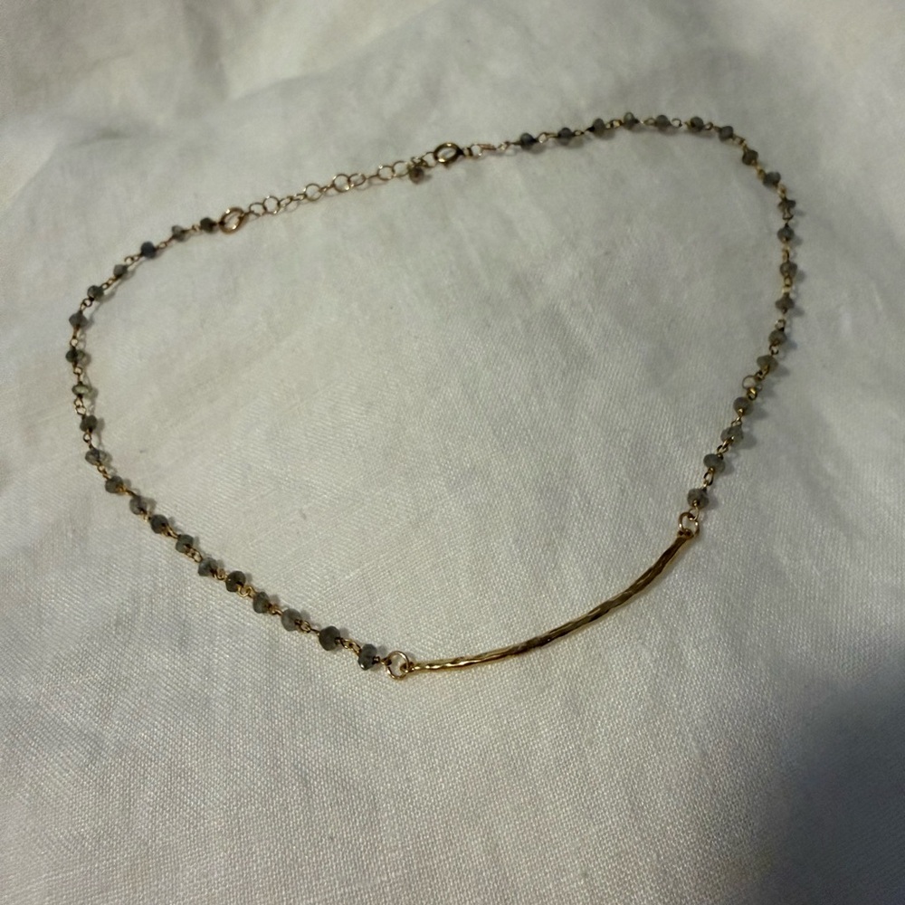 Elegant Gold Beaded Choker